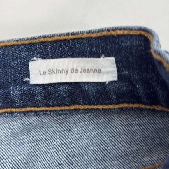 Frame Le Skinny De Jeanne Distressed Skinny Mid-Rise Jeans Stretch Size 26 - Picture 11 of 13